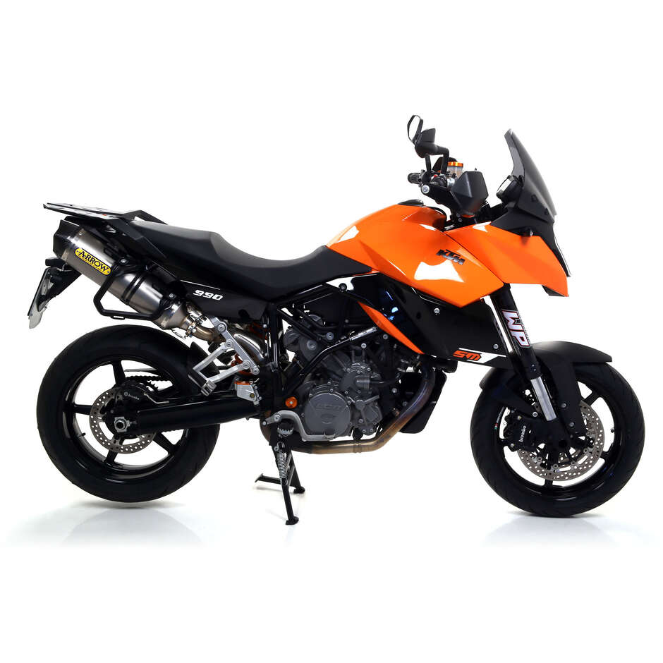 Terminali Arrow Race-Tech Titanio (Dx+Sx) con fondello carby Per KTM 990 Adventure (06-14); 990 SMT (09-13)