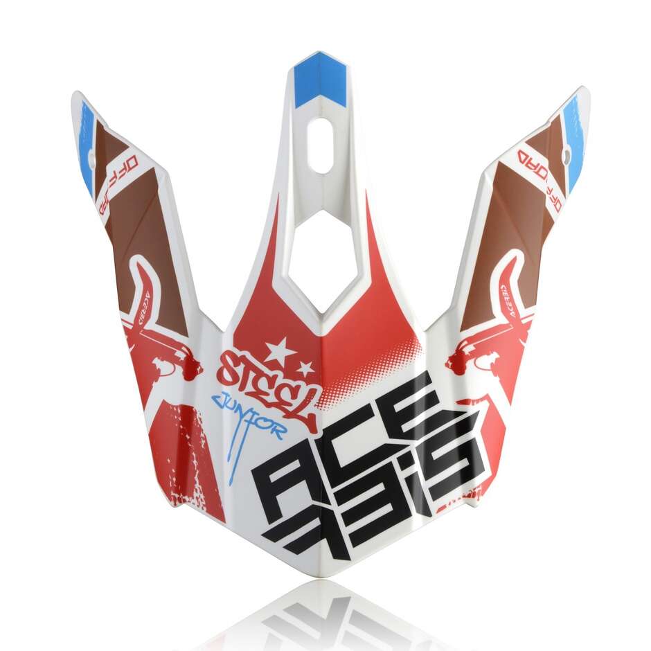 Tesina per Casco STEEL JUNIOR Bianco Blu taglia unica