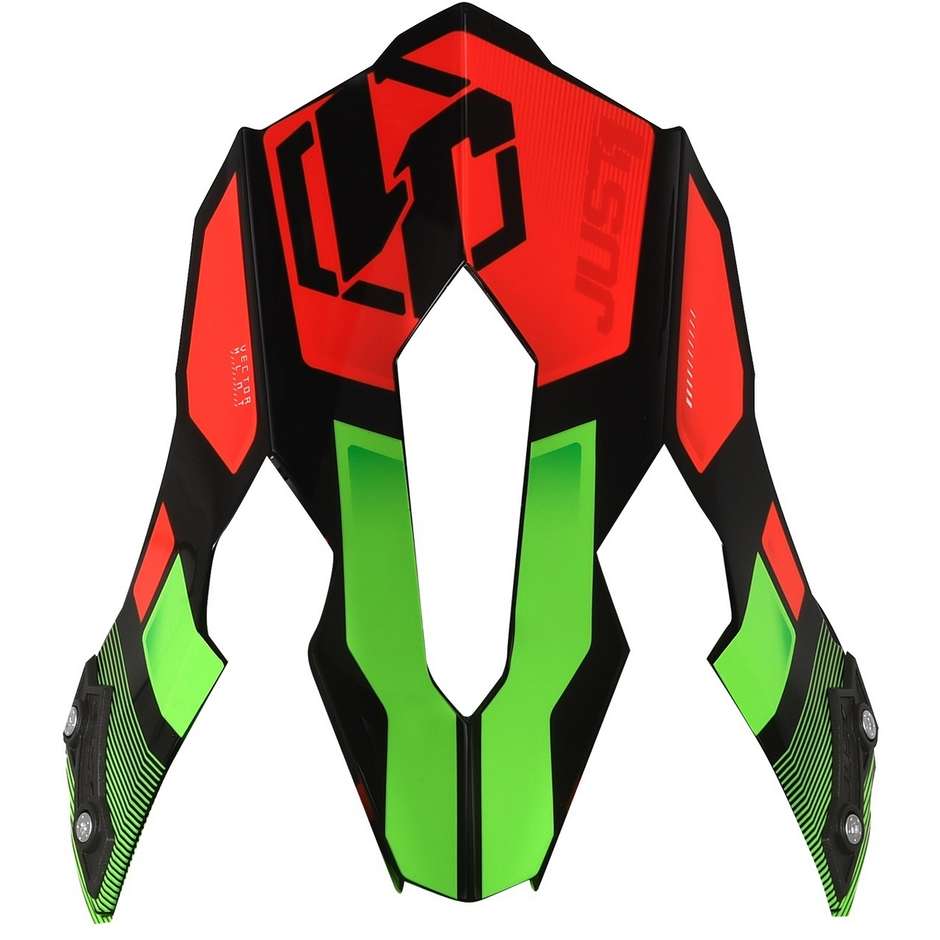 Tesina Just1 Per Casco  J12 VECTOR  Rosso  LIME  Carbon
