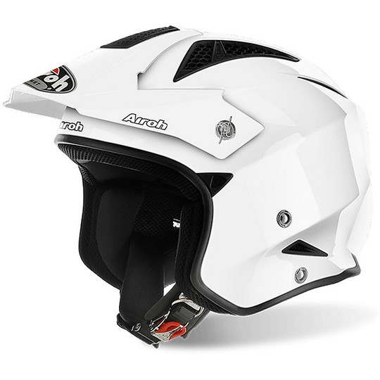 Testversion off road Motorradhelm Airoh TRR S Farbe Glossy White