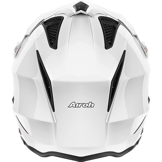 Testversion off road Motorradhelm Airoh TRR S Farbe Glossy White