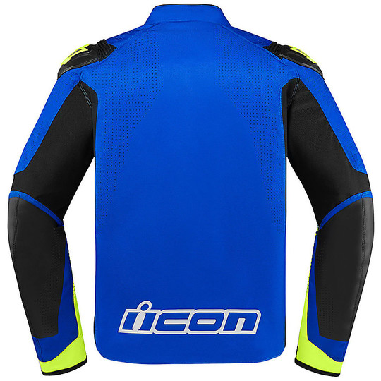 Textile Motorcycle Jacket Icon OVERLORD SB2 Prime Blue