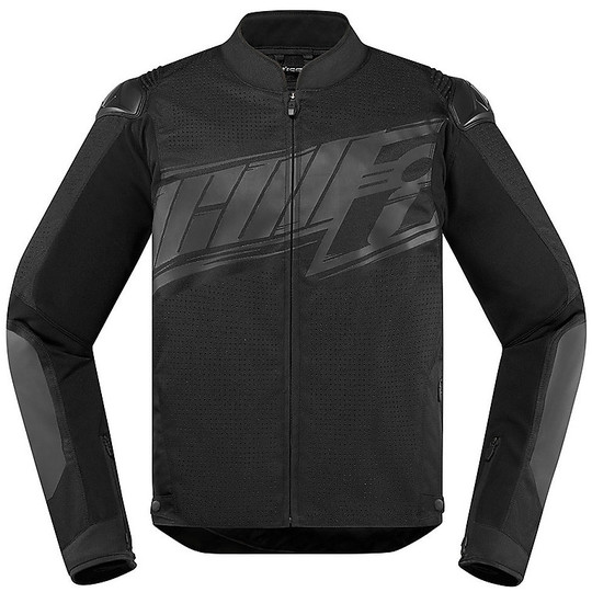 Textile Motorcycle Jacket Icon OVERLORD SB2 Prime Stealth