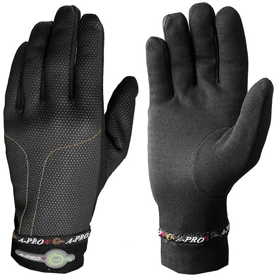 Thermo-Unterhandschuhe Windproof Motorcycle A-Pro THERMO GLOVE Schwarz