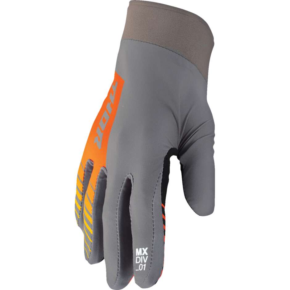 THOR AGILE Cross Enduro Motorcycle Gloves Charcoal/Orange