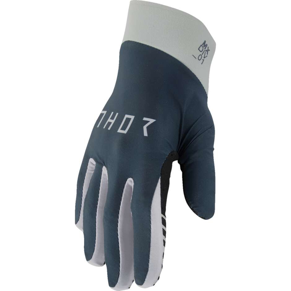 THOR AGILE Solid Grey/Mint Cross Enduro Motorcycle Gloves