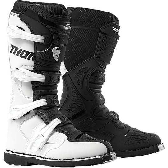 Thor BLITZ XP Cross Enduro Motorcycle Boots Black White