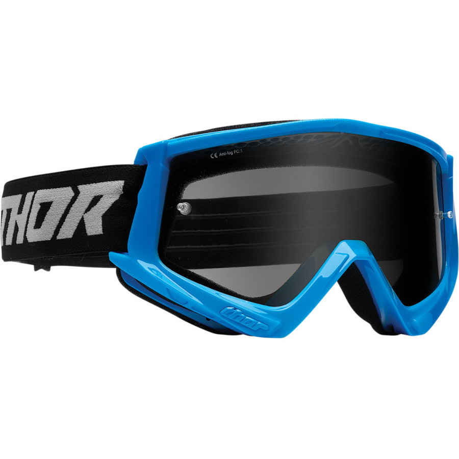 Thor COMBAT RACER SAND Blue Cross Enduro Motorcycle Mask Goggles