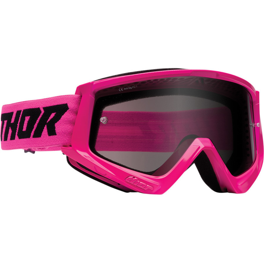Thor COMBAT RACER SAND Cross Enduro Motorcycle Mask Glasses Pink Fluo Pink