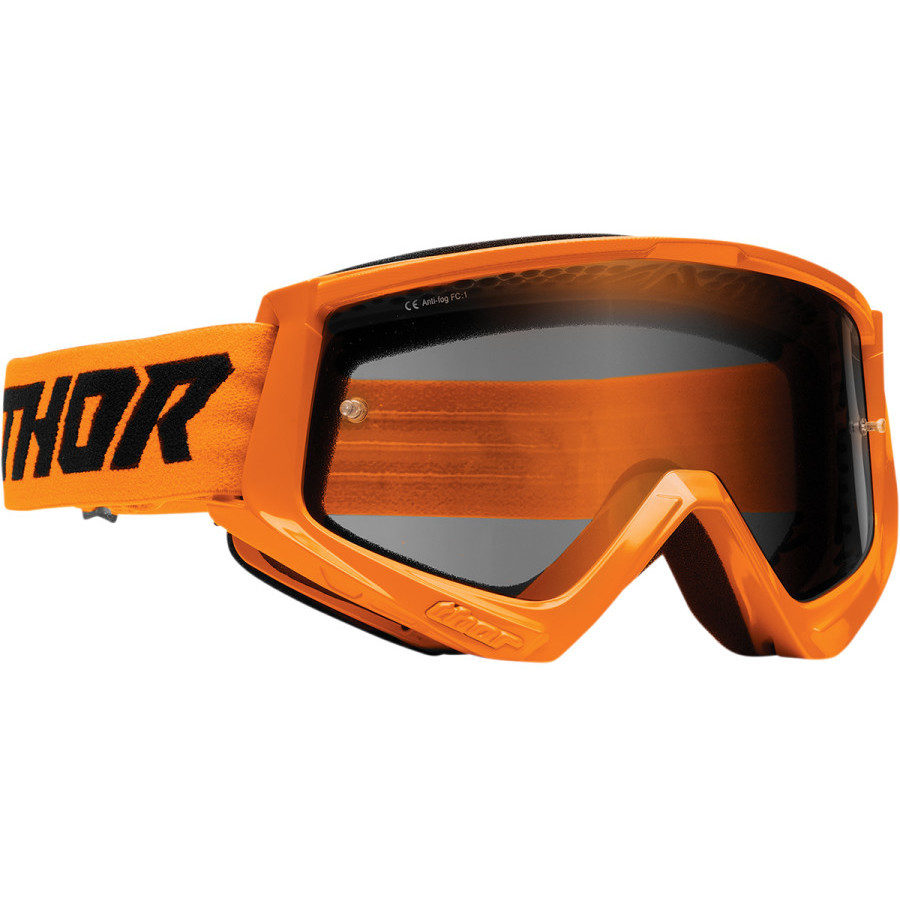 Thor COMBAT RACER SAND Orange Fluo Cross Enduro Motorcycle Mask Glasses