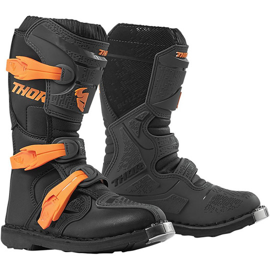 Thor Cross Enduro Motorcycle Boots BLITZ XP Youth Black Orange