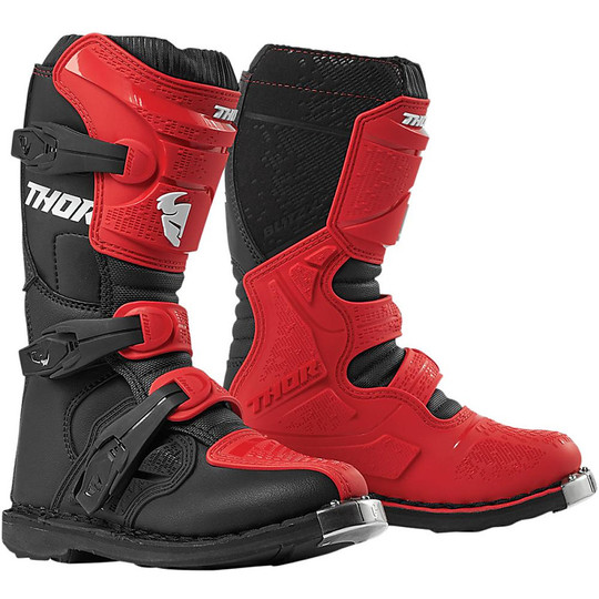 Thor Cross Enduro Motorcycle Boots BLITZ XP Youth Black Red