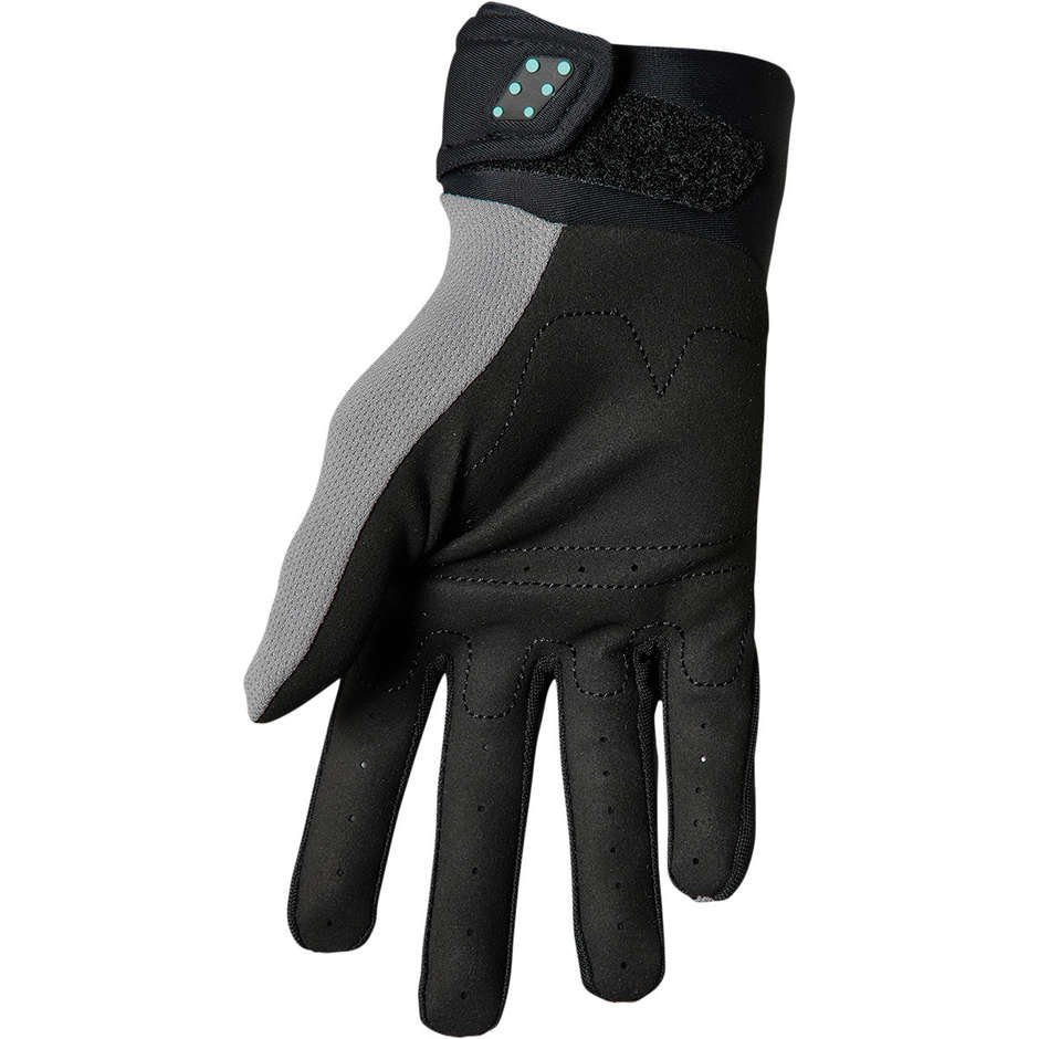 Thor Cross Enduro Motorcycle Gloves SPECTRUM Gray Black Mint