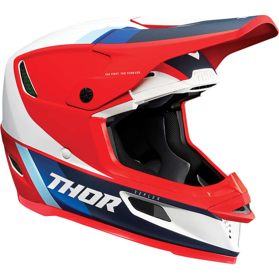 Thor Cross Enduro Motorcycle Helmet REFLEX Apex Red White Blue