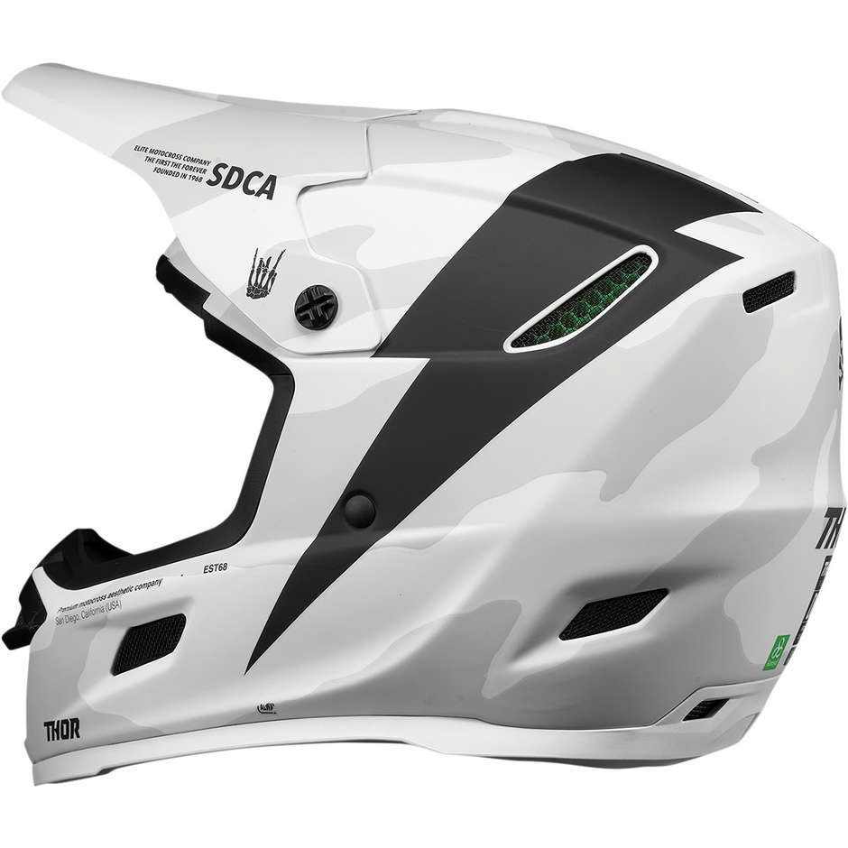 Thor Cross Enduro Motorcycle Helmet REFLEX CAST White Black