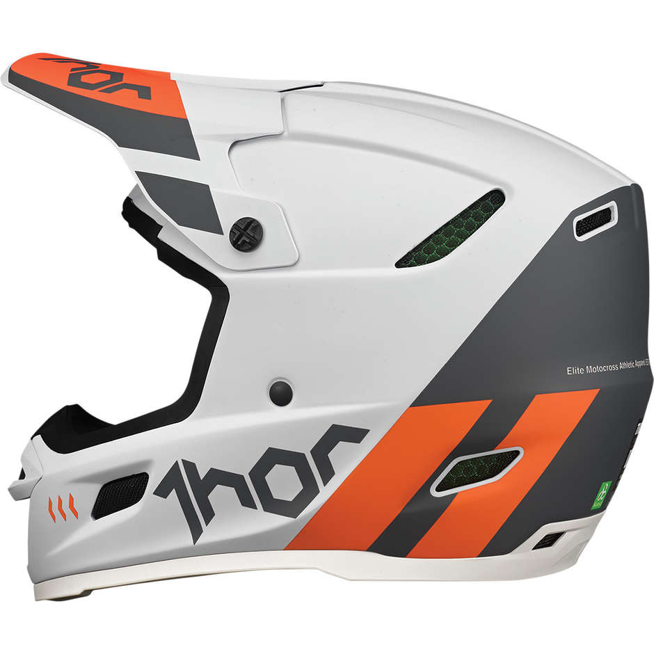 Thor Cross Enduro Motorcycle Helmet REFLEX CUBE Gray Red Orange