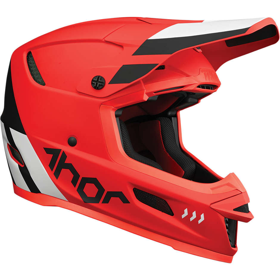 Thor Cross Enduro Motorcycle Helmet REFLEX CUBE Red Black