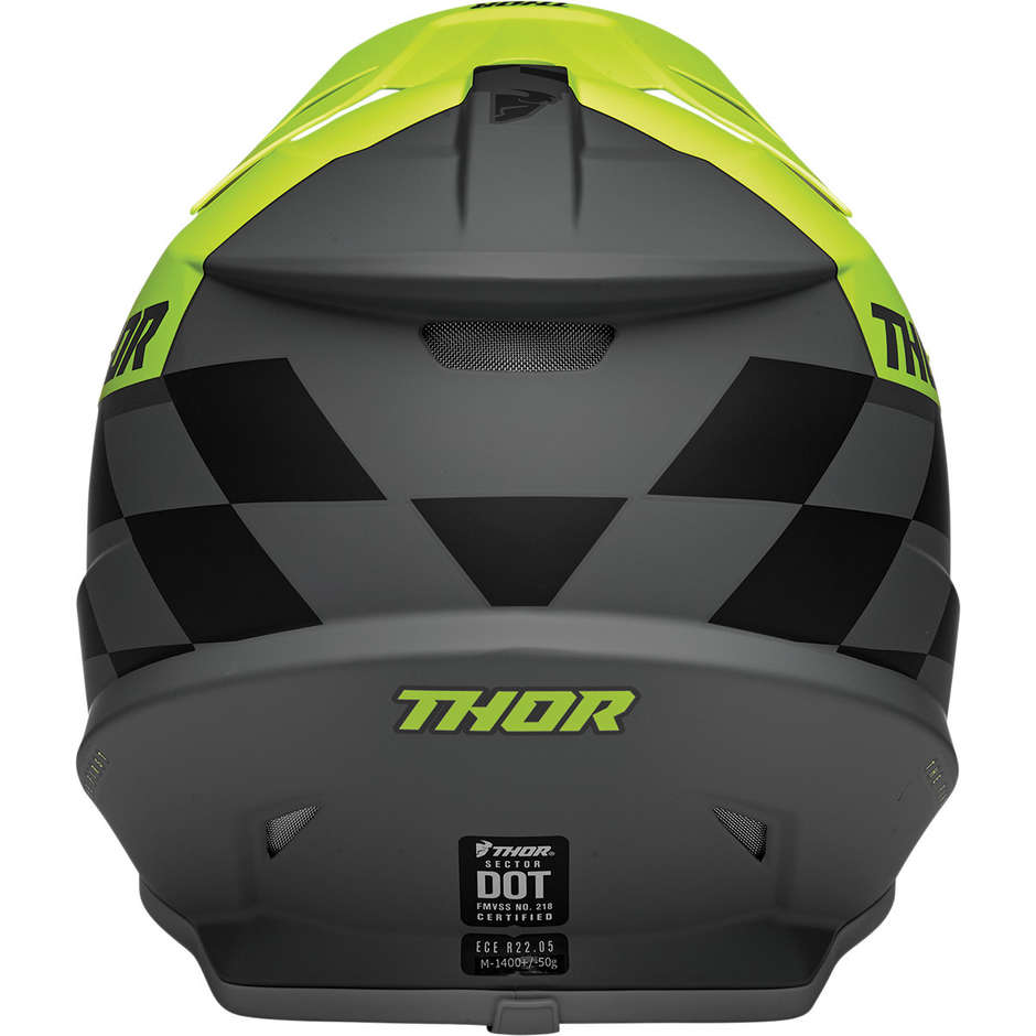 Thor Cross Enduro Motorcycle Helmet SECTOR BIRDROCK Acid Gray