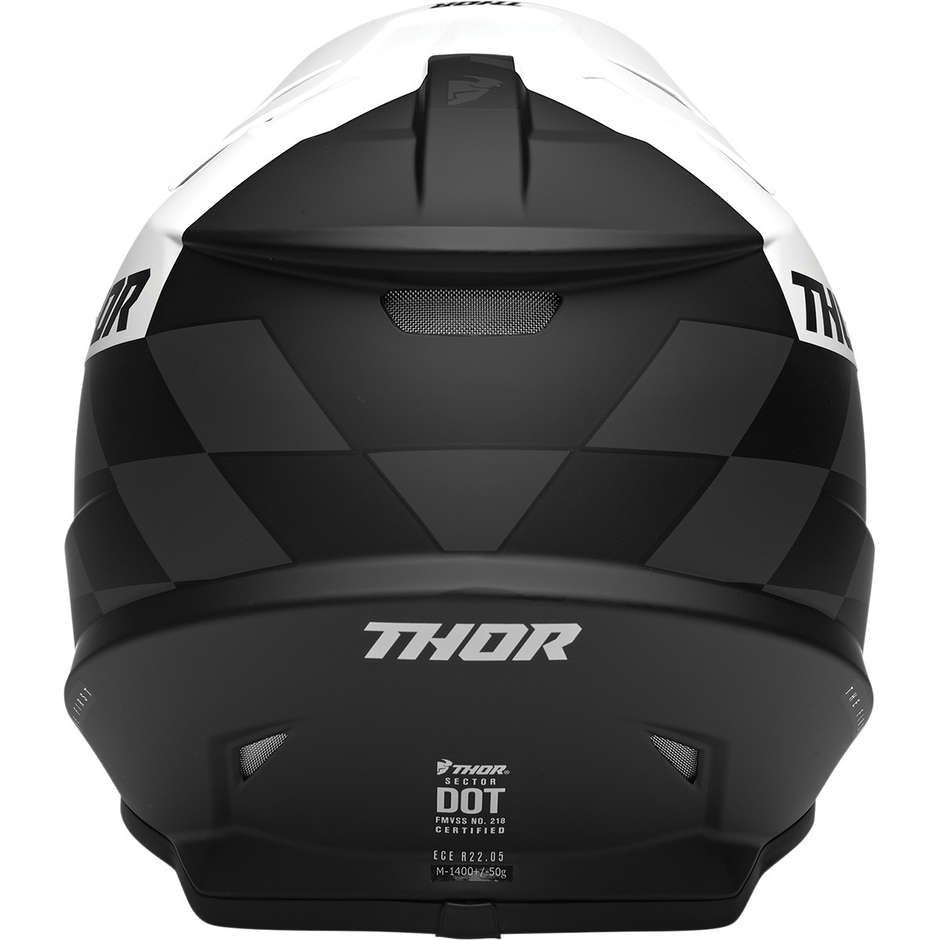 Thor Cross Enduro Motorcycle Helmet SECTOR BIRDROCK Black White