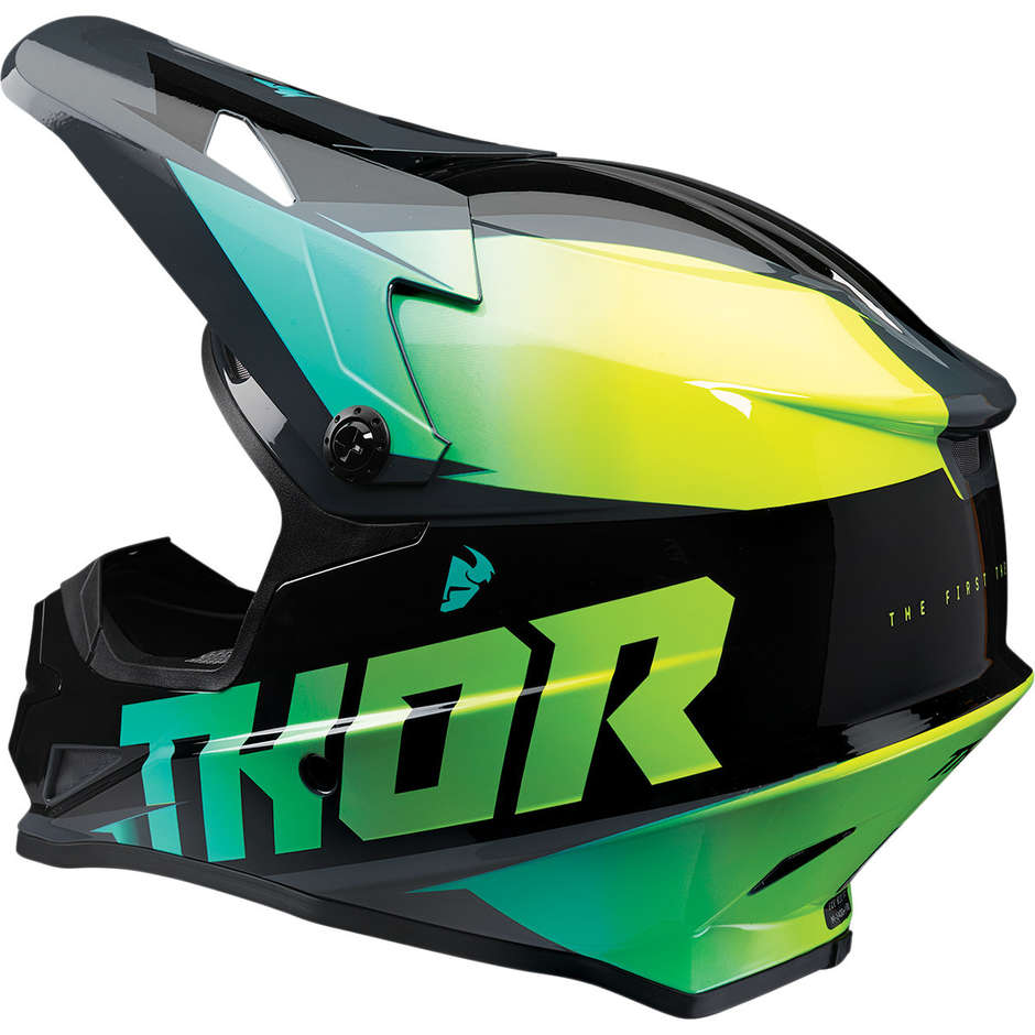 Thor Cross Enduro Motorcycle Helmet SECTOR Fader Acid Teal