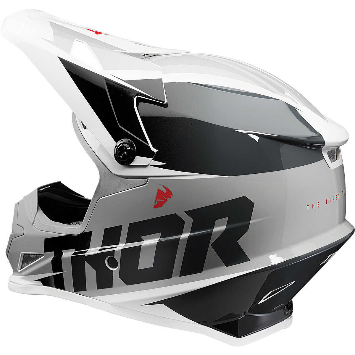 Thor Cross Enduro Motorcycle Helmet SECTOR Fader Black White For Sale