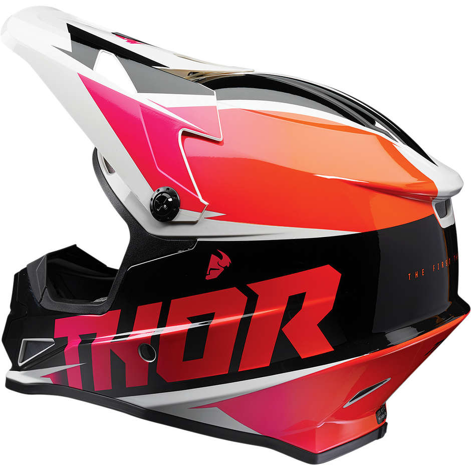 Thor Cross Enduro Motorcycle Helmet SECTOR Fader Orange Magenta