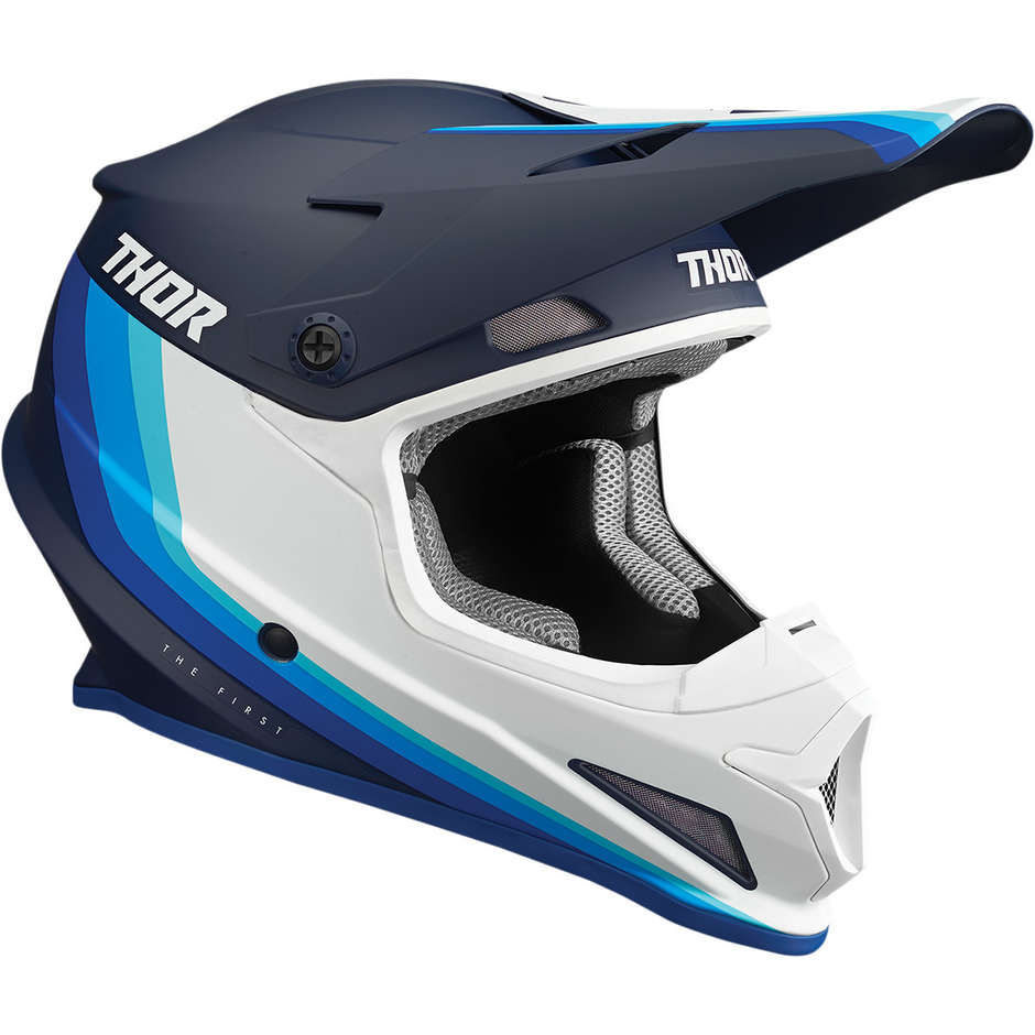 Thor Cross Enduro Motorcycle Helmet SECTOR MIPS RUNNER Blue Navy White