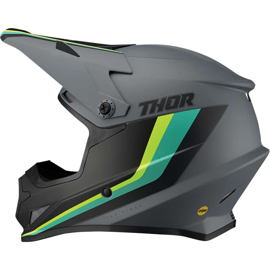 Thor Cross Enduro Motorcycle Helmet SECTOR MIPS RUNNER Gray Teal