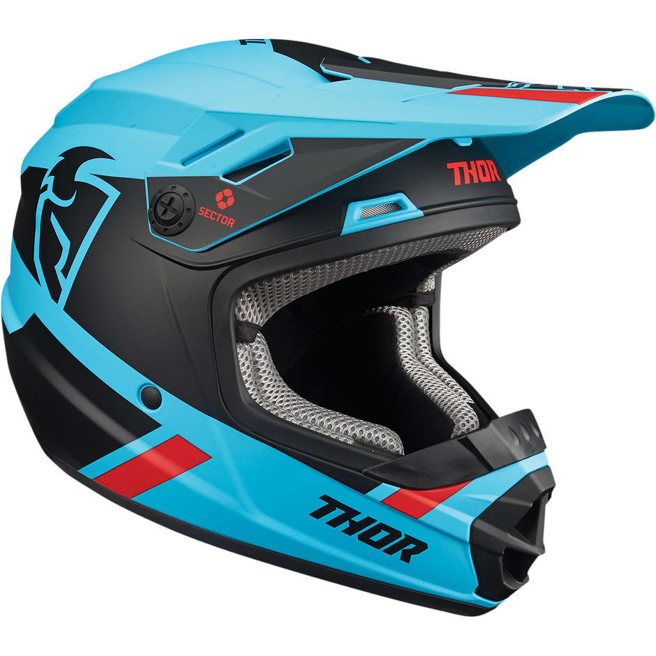Thor Cross Enduro Motorcycle Helmet SECTOR SPLIT MIPS Blue Black