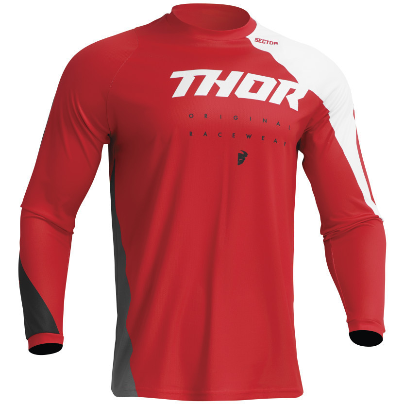 Thor Cross Enduro Motorcycle Jersey JERSEY SECTOR Child Edge White Red