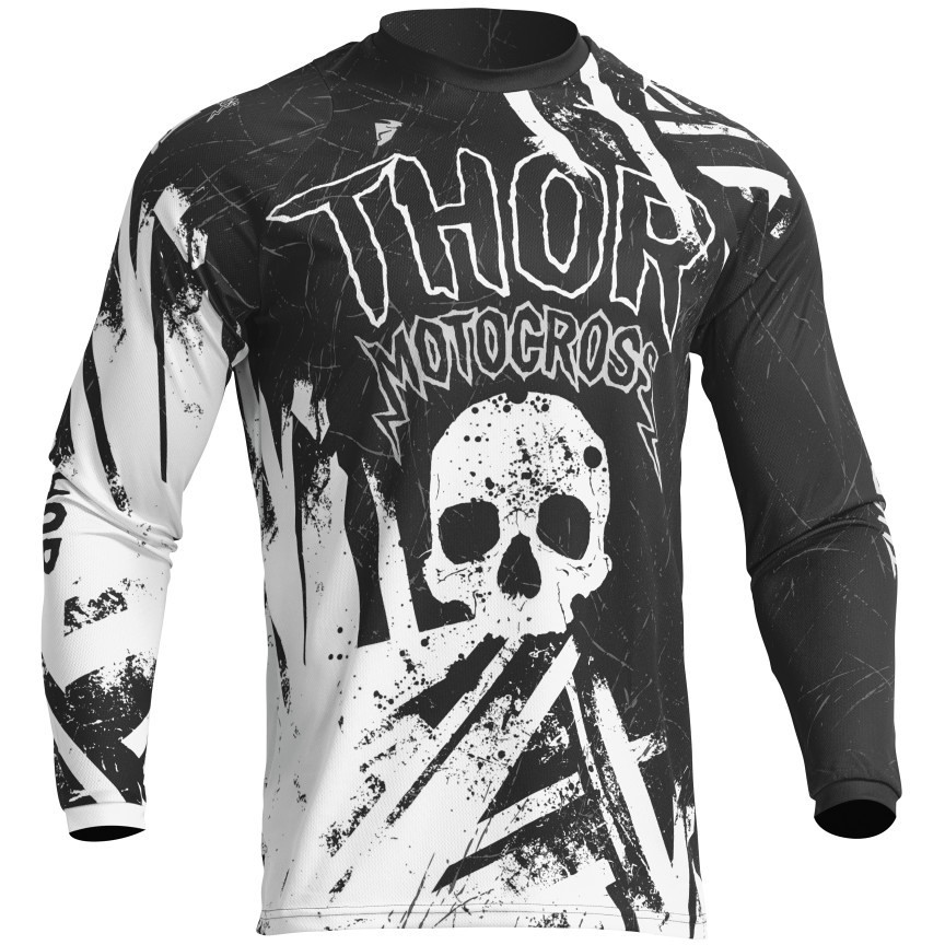 Thor Cross Enduro Motorcycle Jersey JERSEY SECTOR Child Gnar White Black