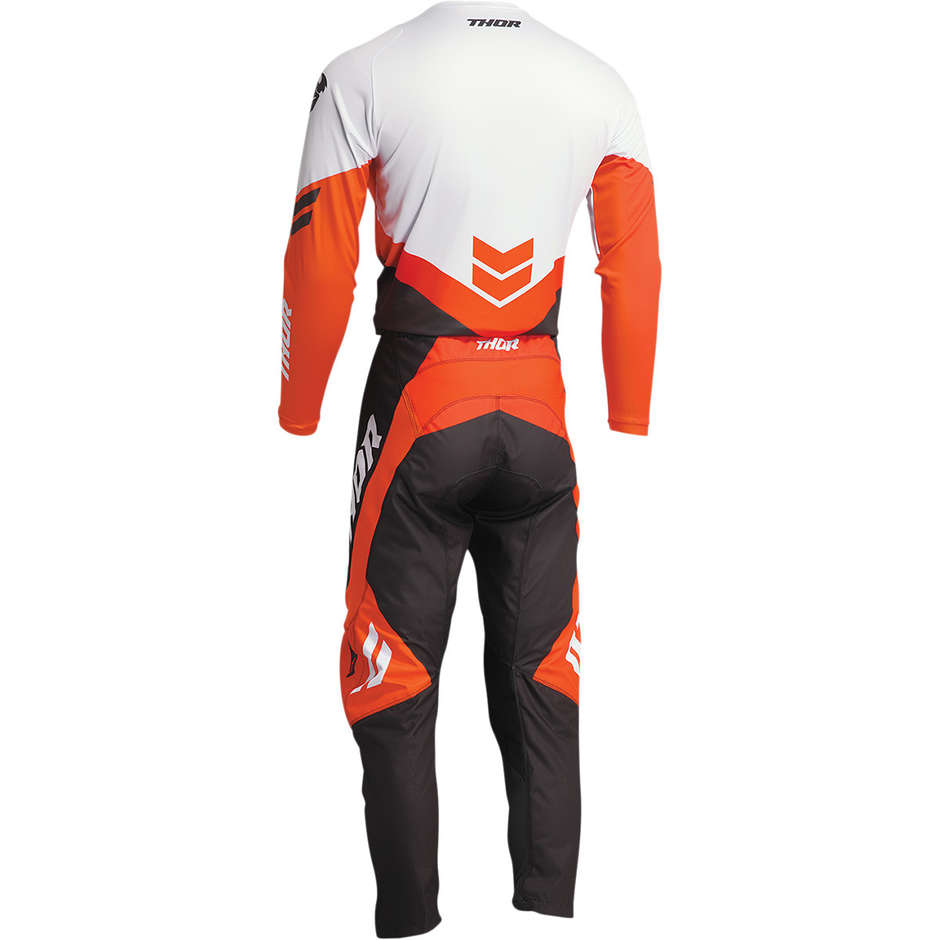 Thor Cross Enduro Motorcycle Jersey SECTOR CHEV Carbon Red Orange