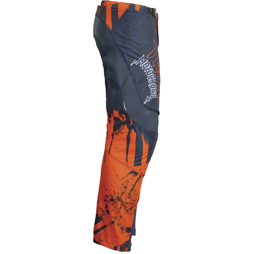 Thor Cross Enduro Motorcycle Pants PANT SECTOR Child Gnar Dark Blue Orange