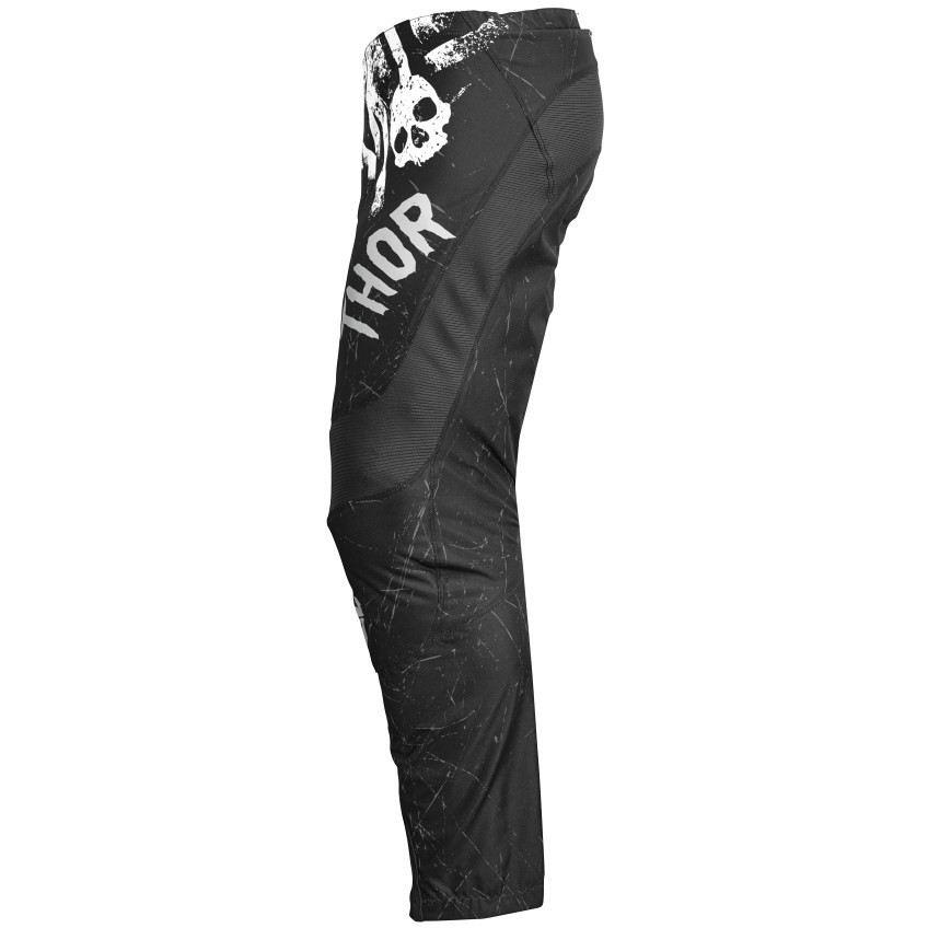 Thor Cross Enduro Motorcycle Pants PANT SECTOR Child Gnar White Black