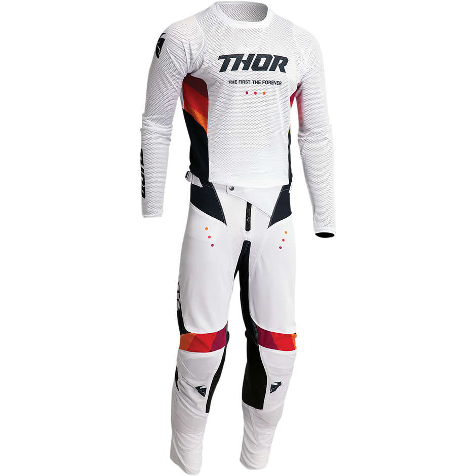 Thor Cross Enduro Motorcycle Pants PULSE REACT AIR Midnight White