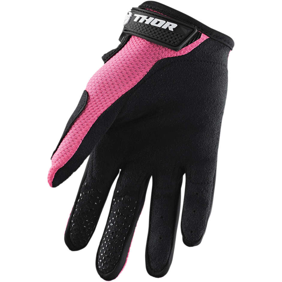 Thor Cross Enduro Motorradhandschuhe SEKTOR Handschuhe Frau Schwarz Pink