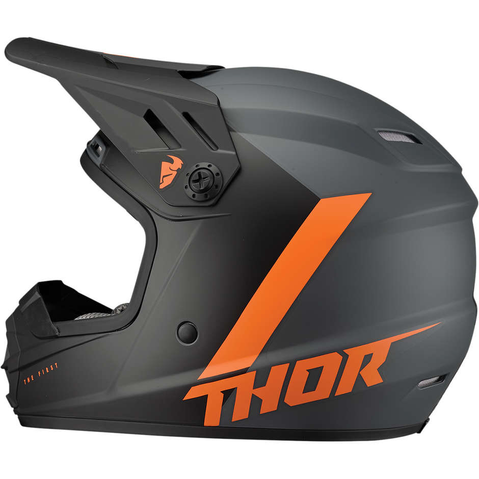 Thor Cross Enduro Motorradhelm SECTOR CHEV Orange Carbon
