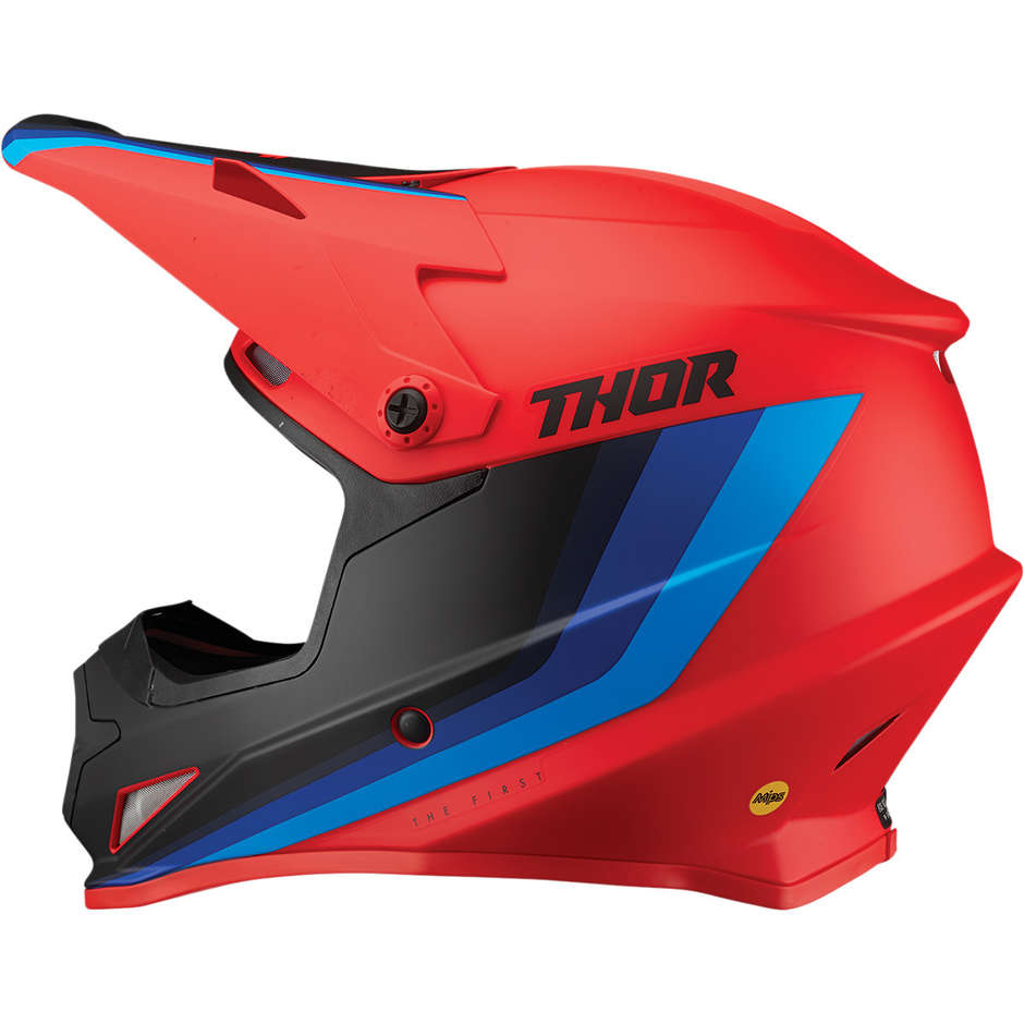 Thor Cross Enduro Motorradhelm SECTOR MIPS RUNNER Rot Blau