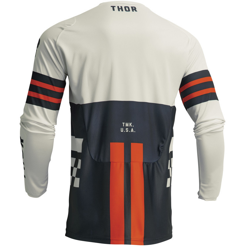 Thor Cross Enduro Motorradtrikot JERSEY PULSE Child Combat Dunkelblau Weiß