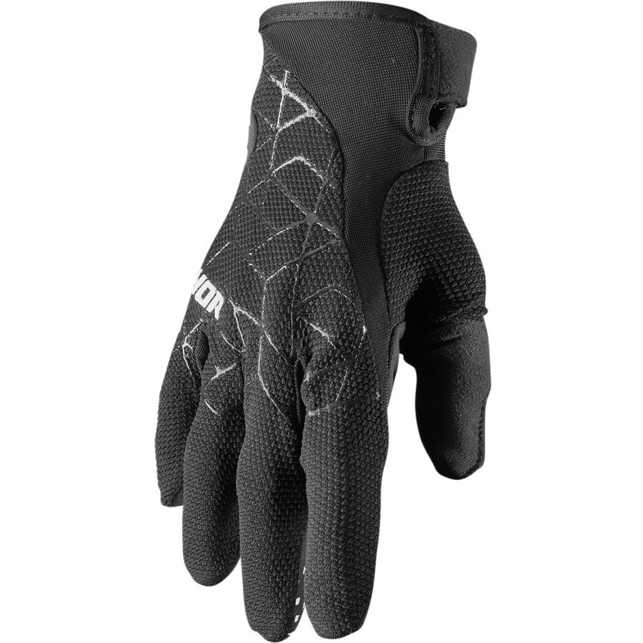 Thor DRAFT Black Cross Enduro Motorcycle Gloves