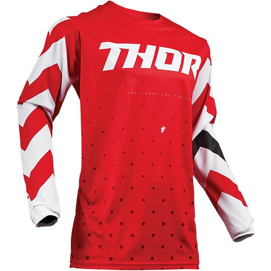 Thor Enduro Moto PULSE STUNNER Jersey Rot Weiß