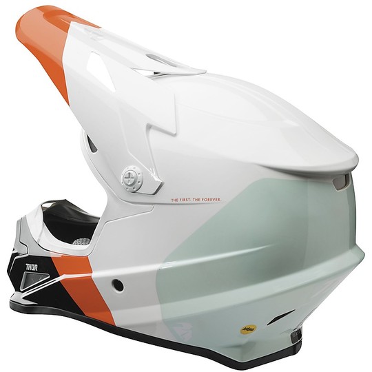 Thor Enduro Motorcycle Helmet Sector Mips BOMBER White Orange