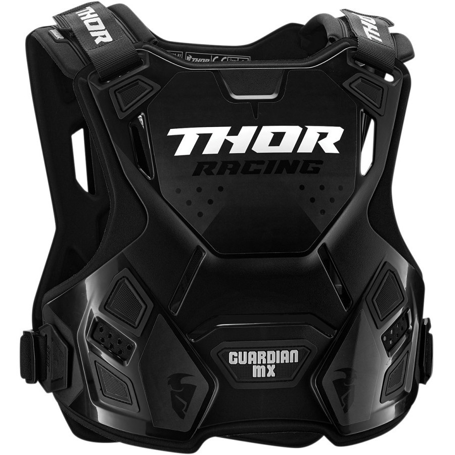 Thor Guardian MX Protective Helmet Cross Enduro Black Roost Deflector
