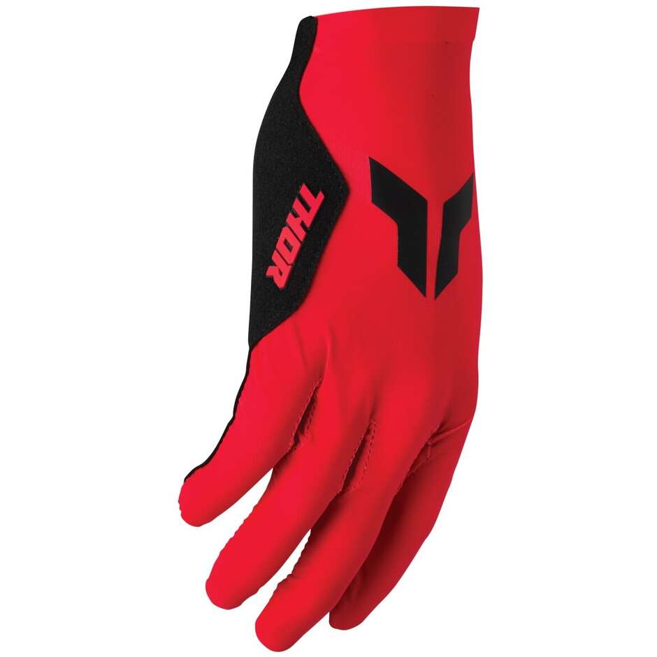 Thor ICONIC SPORTMODE Rote Motorrad-Cross-Enduro-Handschuhe