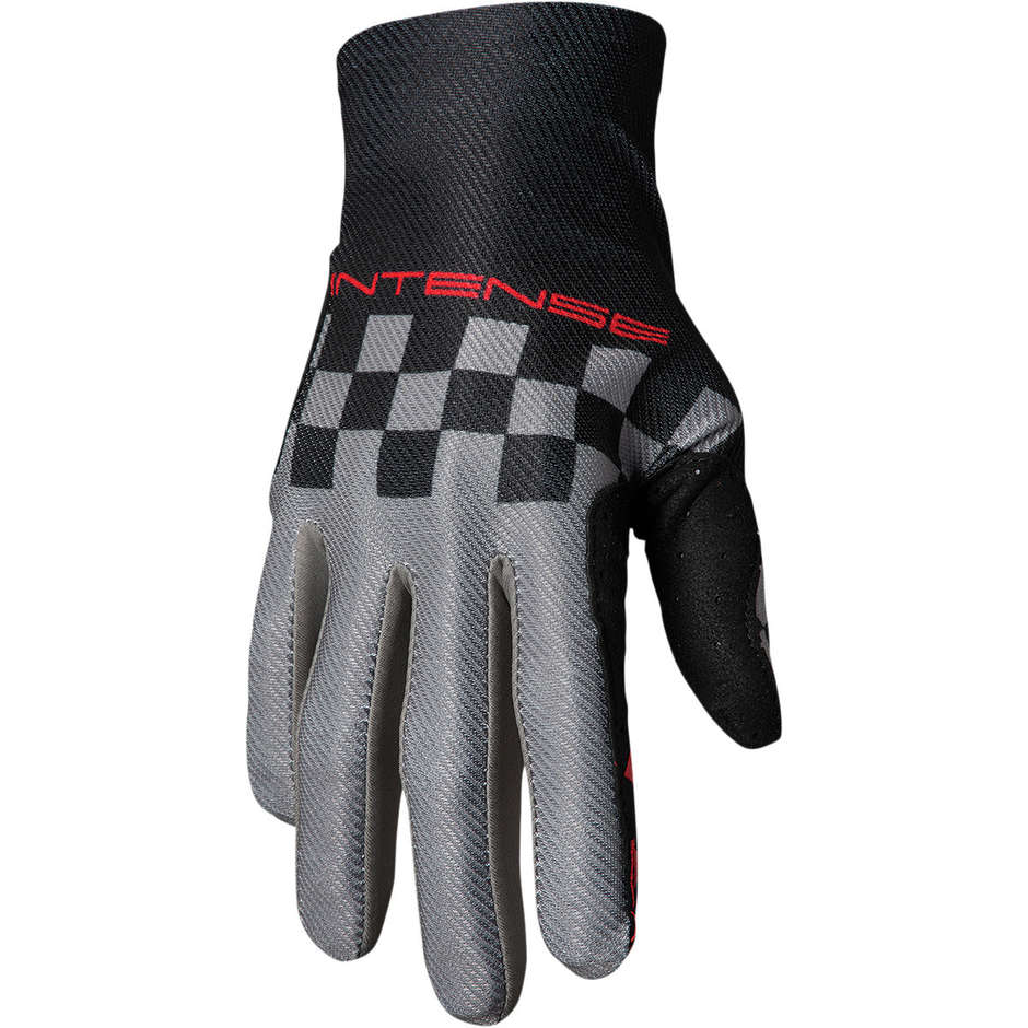 Thor INTENSE CHEX Cross Enduro Motorcycle Gloves Black Gray
