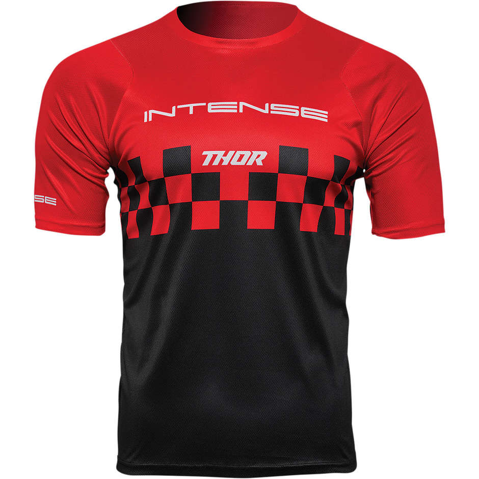 THOR INTENSE CHEX Cross Enduro Motorcycle Jersey Red Black