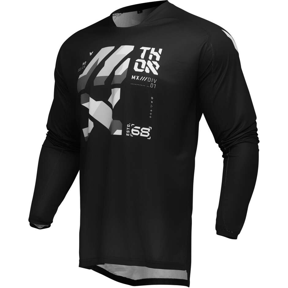 Thor LAUNCHMODE BRAVE Black Grey Cross Enduro Motorcycle Jersey