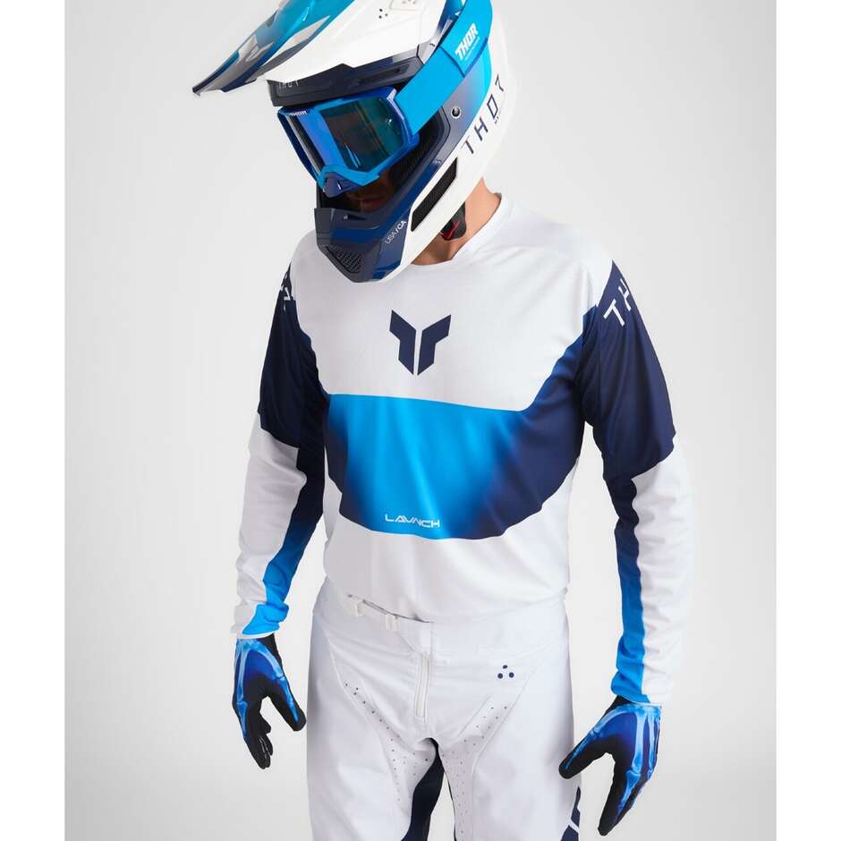 Thor LAUNCHMODE STORM Moto Cross Jersey White