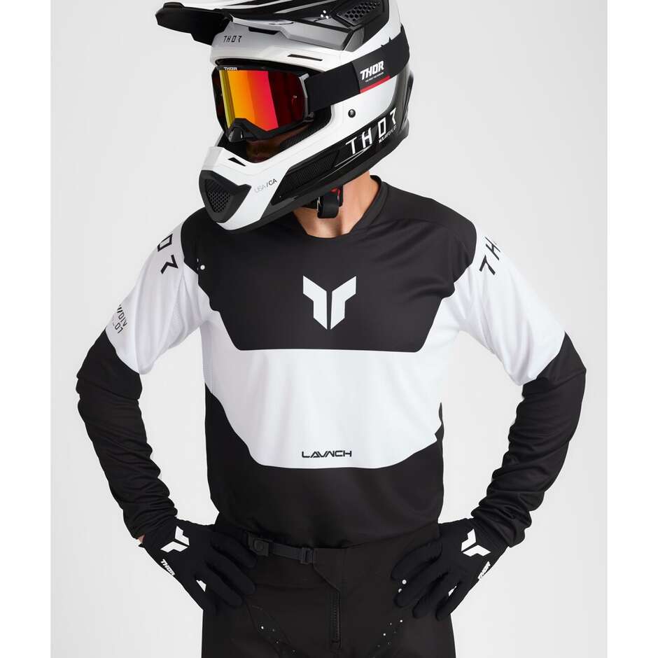 Thor LAUNCHMODE STORM Moto Cross Trikot Schwarz