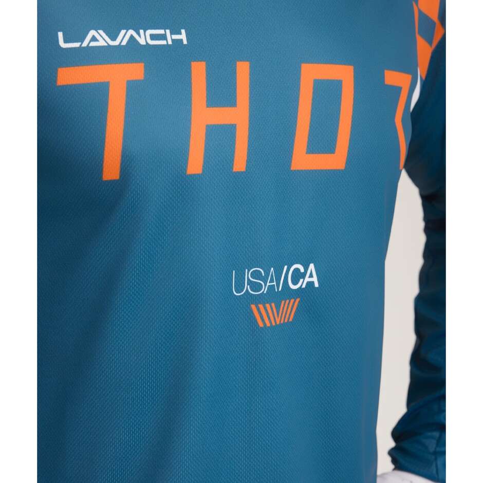 Thor LAUNCHMODE ZONE Moto Cross Jersey Blue Orange